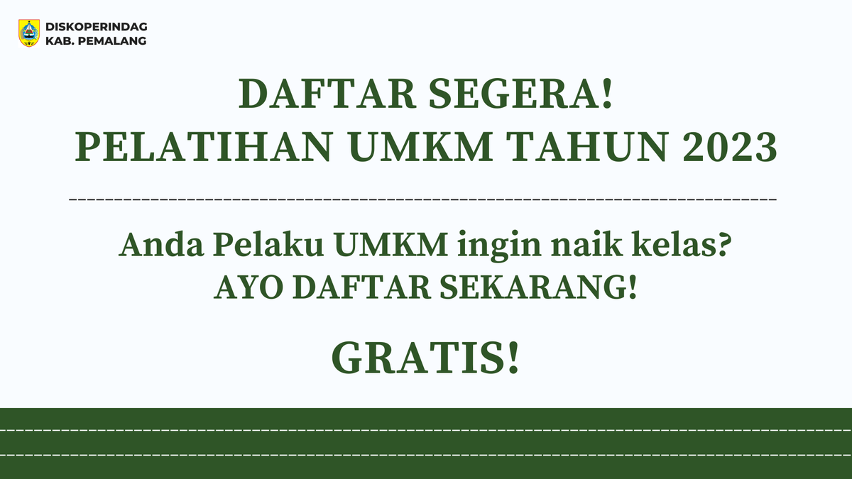 diskoppemalang's tweet photo. TEPERCAYA, SEGERA HUBUNGI 0284-321542, Pelatihan UMKM Pemerintah
SEGERA HUBUNGI 0284-321542, Pelatihan UMKM Gratis, Pelatihan UMKM Gratis 2023, Pelatihan UMKM Kuliner, Pelatihan UMKM Pemerintah, Pelatihan Untuk UMKM
#pelatihanmarketingdigitalacademy
Pelatihan Umkm Gratis 2023 https://t.co/ZtQscx9JEN