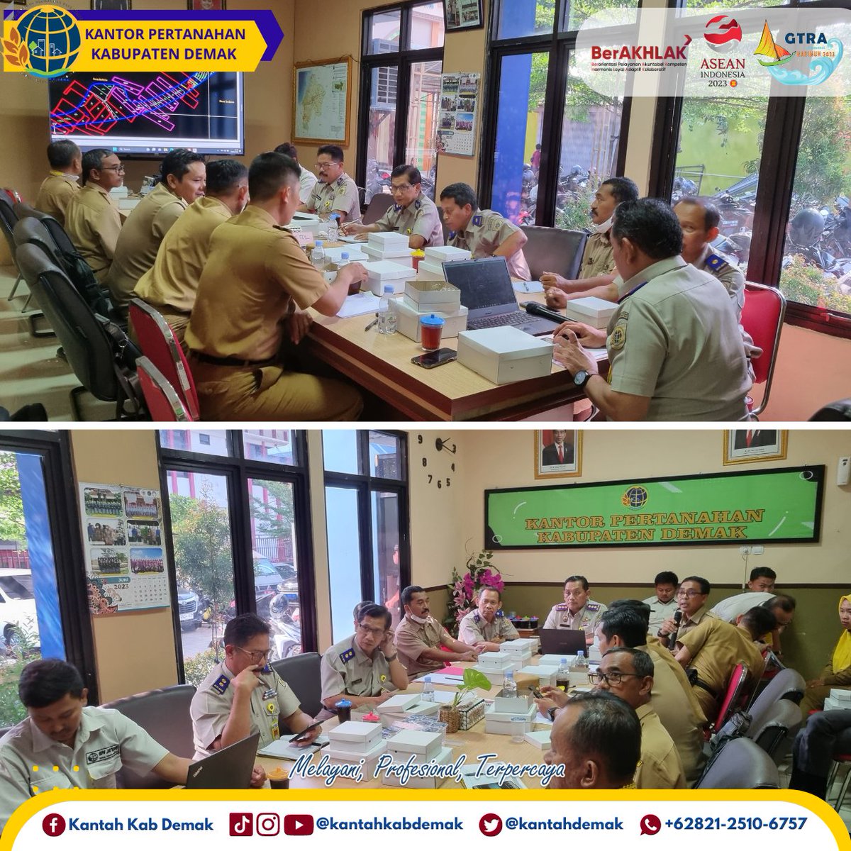 kantahdemak's tweet photo. Halo Rencang Demak!
Telah dilaksanakan Rapat Koordinasi Percepatan Pembangunan Jalan Tol Seksi I Semarang-Demak di Ruang Rapat Kantor Pertanahan Kabupaten Demak pada Senin, 27 Juni 2023.
#MelayaniProfesionalTerpercaya
#ATRBPNDemak
#Simerah
#siapmelayanidenganramahdanamanah https://t.co/Y5nLt5z8gc