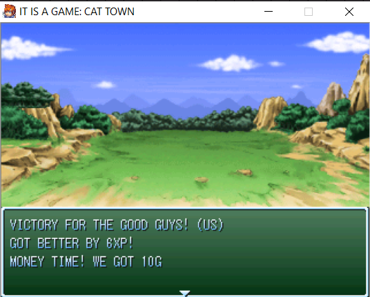 AnimalHatGang's tweet photo. JUST LOOK AT ALL THE AMAZING RPG ACTION WHICH JUST OCCURRED IN OUR GAME IN PROGRESS

WE'RE NOT IN THIS PART YET BUT WOW THE BATTLE WAS INTENSE ALL THE PLAYTESTERs AGREE https://t.co/cmkORjNMBe