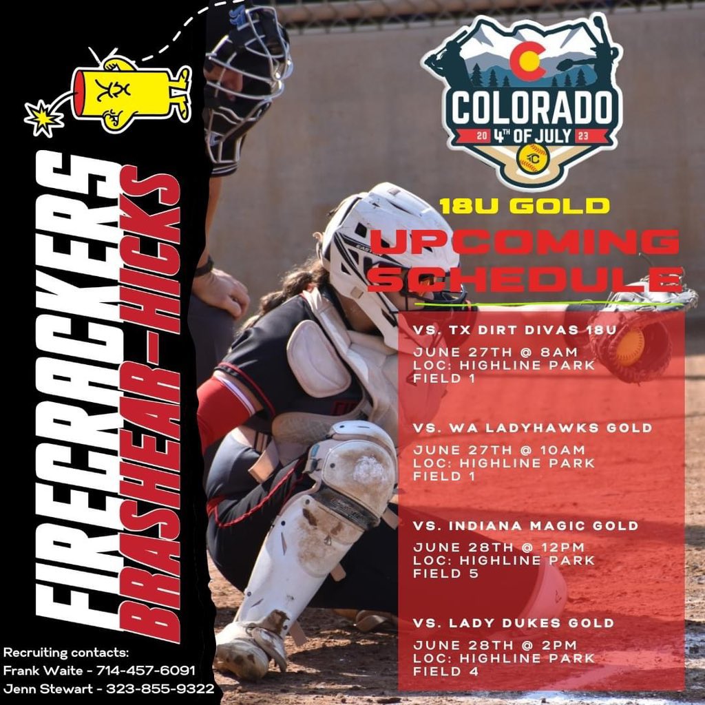 Ryanna Alano on Twitter "BrashearHicks 18u Gold schedule 👇🏼 Colorado