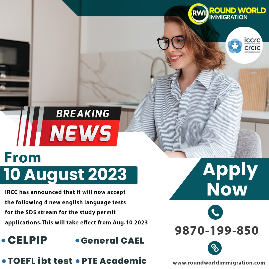 Breaking news From 10th August 2023

Visit Our Website - bit.ly/2Gr5mlH Or-9870199850

#roundworld #immigration #ielts #ieltsclass #studyabroad #studypermit #cael #roundworldimmigration #studyapplication #ieltsexams #ieltsband #studyvisa #ircc #sds #study #celpip #RWI