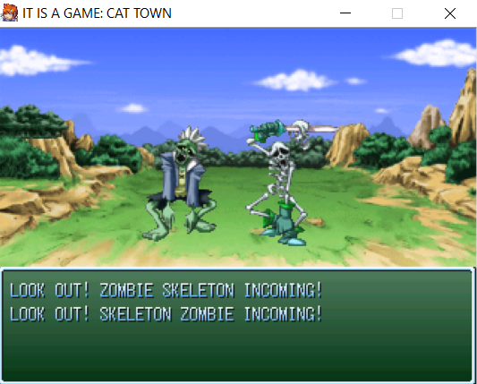 AnimalHatGang's tweet photo. WE HAVE RACKED UP 5 MAYBE 6 HOURS ON RPG MAKER 2000 ALREADY SO YOU KNOW THE GAME IS FULL OF VARIED AND EXCITING MONSTERS TO HIT https://t.co/GFE9Gyv3RI