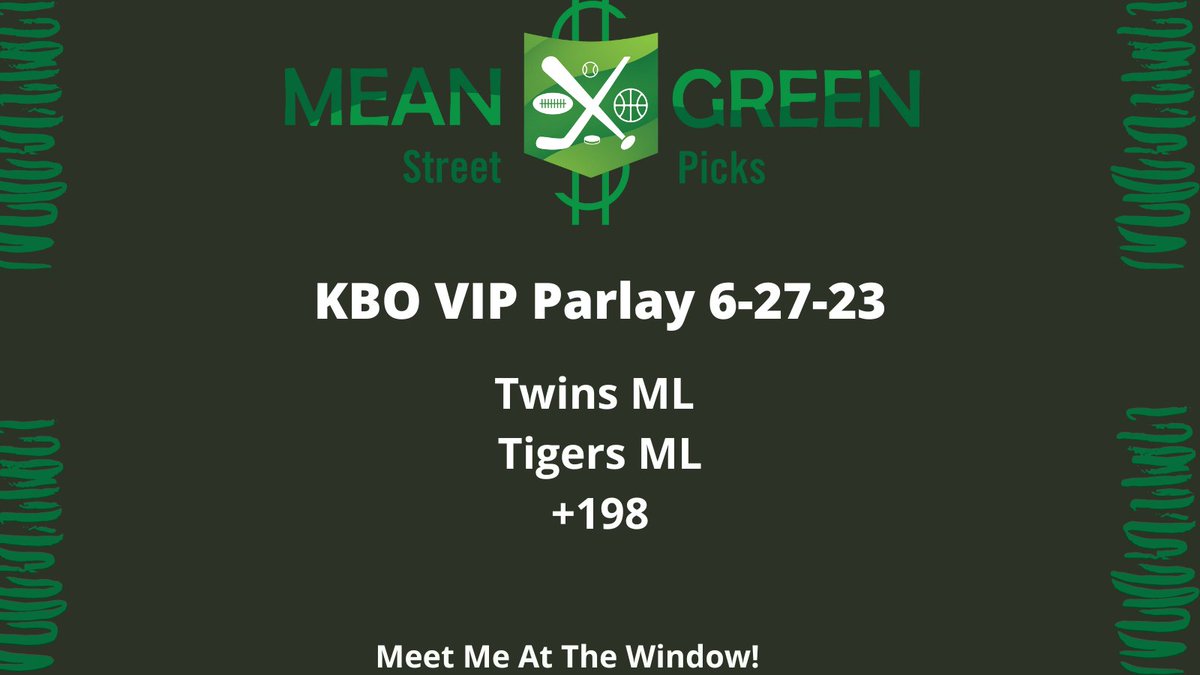 Hit the like if tailing 
Meet me at the window Fam 
#meangreenvip #KBO ⚾️