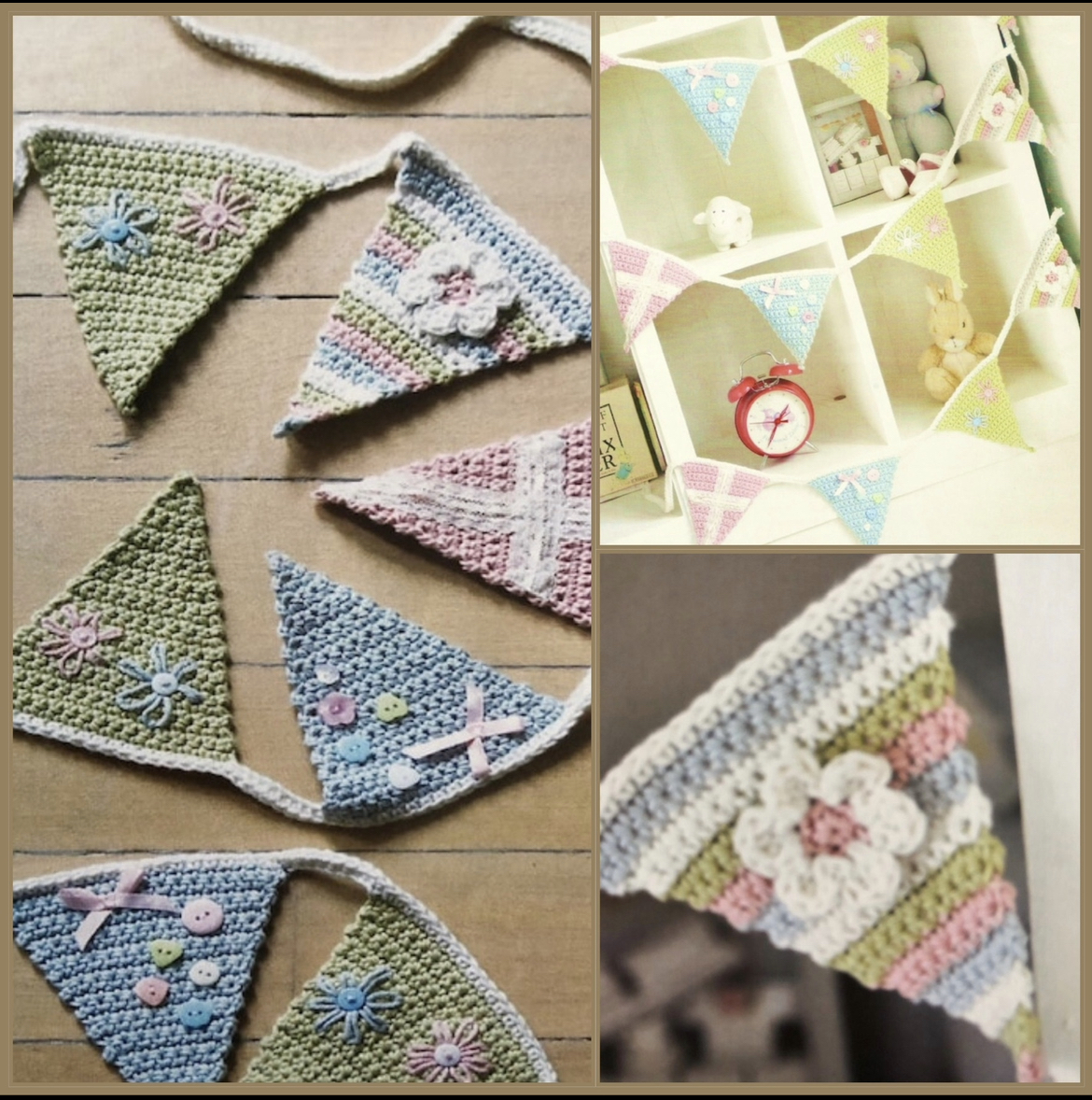 Embellished Pennant Crochet Bunting Garland Pattern 😊 Make each pennant unique for the home or garden 
#MHHSBD #Bunting #Garland #Decoration #Crochet #Pennant #earlybiz #Create #craftbizparty #UKMakers #crafts etsy.com/uk/DWCrochetPa…