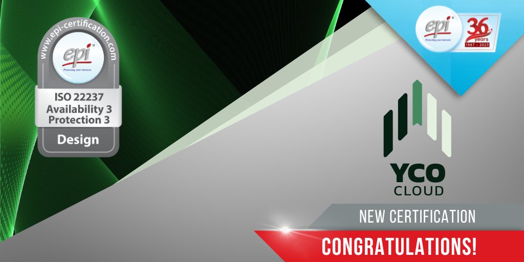 DCProsNetwork's tweet photo. Congratulations YCO Cloud, Philippines! It is our pleasure to award you the ISO 22237 Design Certification – Availability Class 3 Protection Class 3, for YCO Cloud Campus One! View cert – https://t.co/0fqdAM67W1

#datacenters #infrastructure #ISO22237 #certification #EPIgroup https://t.co/XqC3FH4cLw
