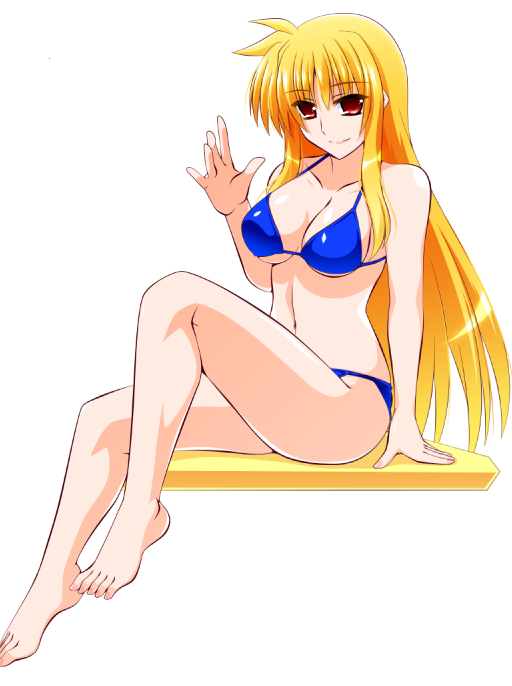 フェイト・テスタロッサ 「ビキニフェイトさん。 ファイル名…20220604! また去年描いたまま放置して」|えんご@skeb受付中のイラスト
