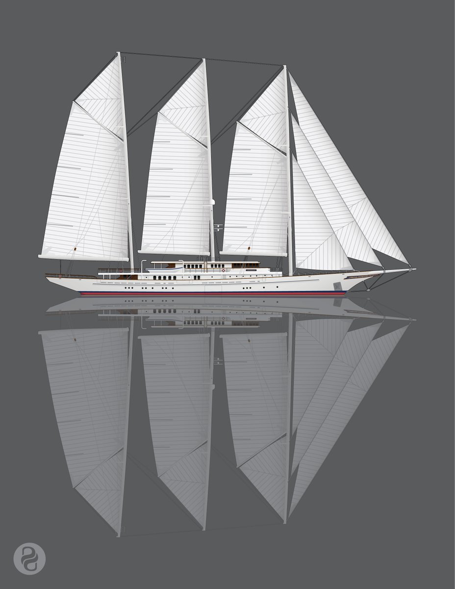 sweetwaterpete's tweet photo. @Gigaboats of the day - Sailing Yacht Athena - 90m/295'3" Royal Huisman, built in the Netherlands and launched in 2004, Athena was the largest sailing yacht in the world at the time.  I illustrated Athena back in August 2016, and she has always been one of my favorites! https://t.co/Us4NA5CRtt