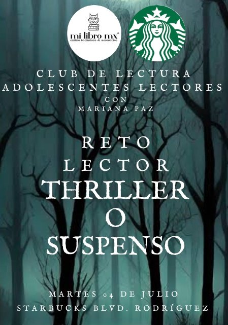 ¿Conoces a adolescentes que aman leer?
¡El martes 04 de julio habrá sesión de club de lectura!
Edades de 12 a 17 años. Sin costo con Cupo limitado.
#milibromx #eresloquelees #leer #LibrosRecomendados #librosrecomendados #Hermosillo #Sonora #lectores #lecturas #clubdelectura