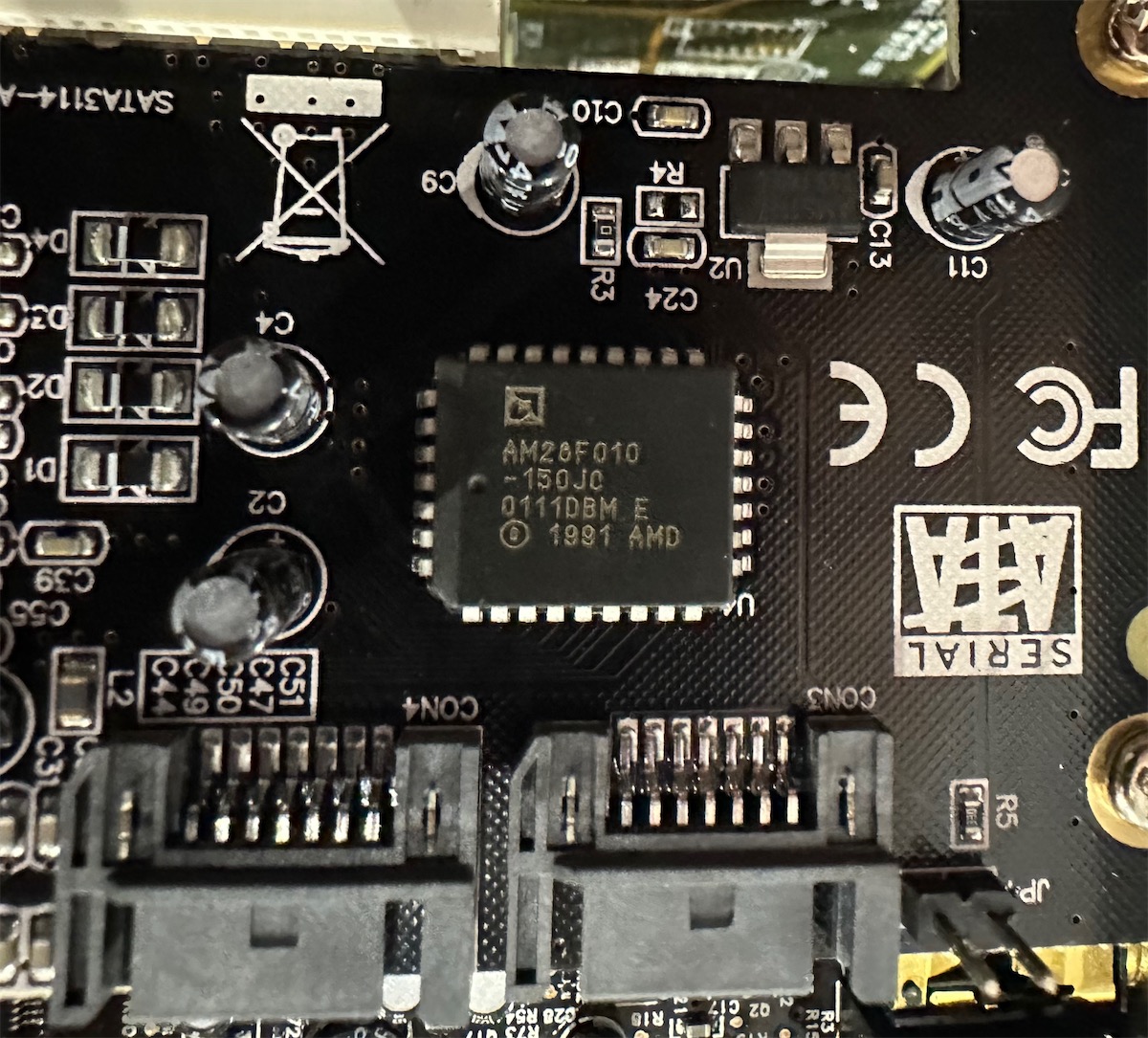 Jeff Chen on Twitter: "Soooo... Of the two Sil3114 SATA cards I bought ...