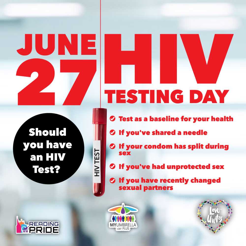 National #HIVTestingDay is June 27. 

No matter how you test, no matter your test results, you can take the next step for your health. Learn more about HIV testing options: safesexberkshire.com . 

#StopHIVTogether #LoveUnites #MoreThanLGBT