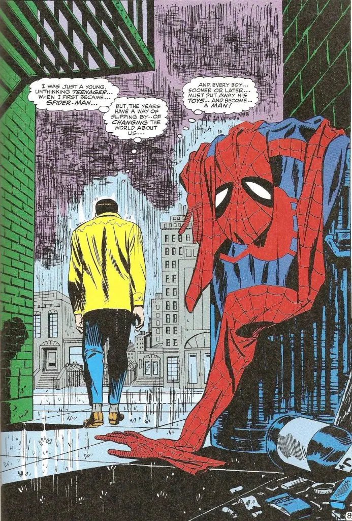 i noticed this when i saw the movie but i haven’t seen anyone talk about it so i will now, one of hobie’s canon events was a reference to when tobey’s peter stopped being spider-man in spider-man 2’which is also apparently a reference to TASM # 50 when the same thing happens