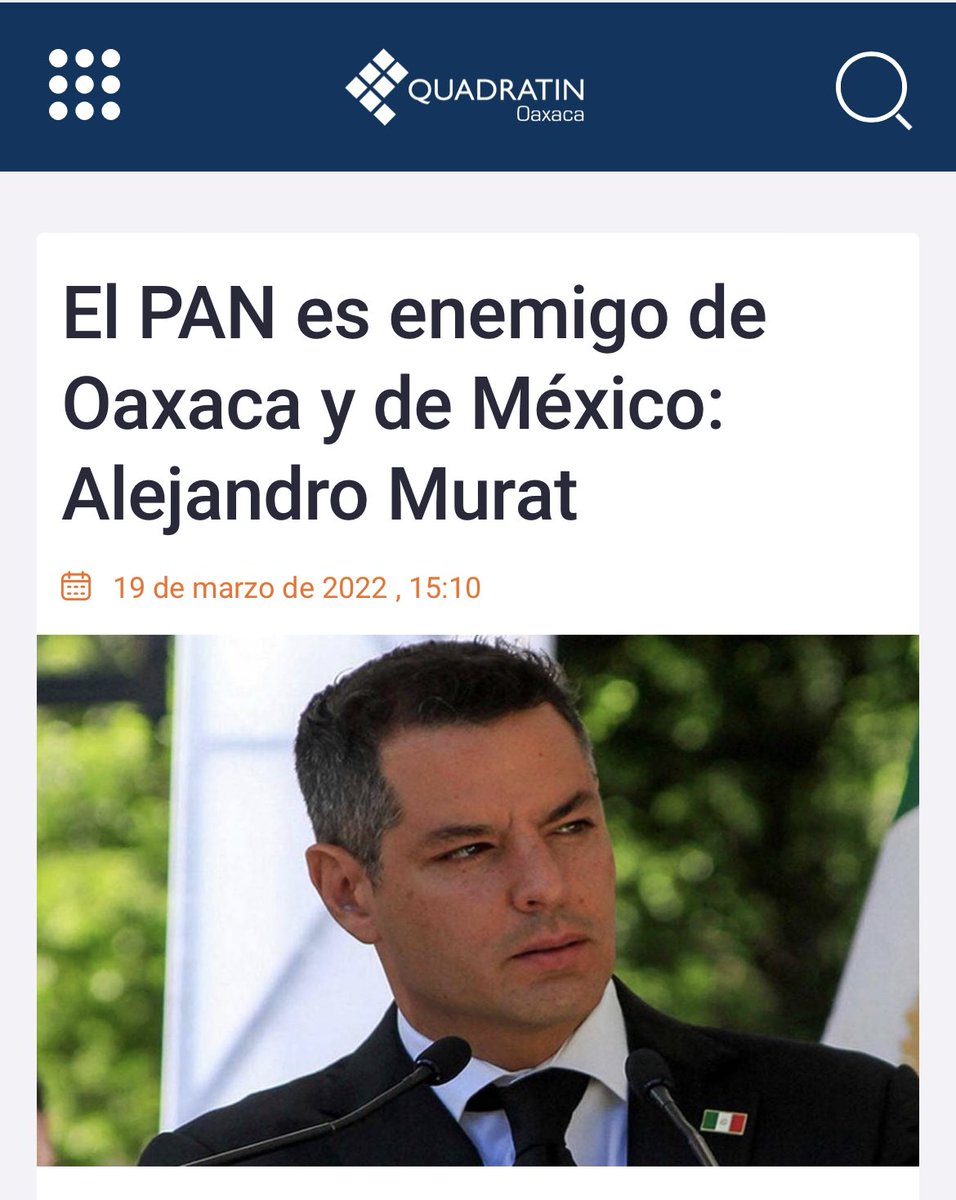JTrianaT's tweet photo. Apenas el año pasado, Murat, en su infinita zalamería con @lopezobrador_, declaraba al PAN como 'enemigo de México'.

Hoy, a través de la alianza, Murat busca que su nombre aparezca junto al logo del PAN en la boleta en 2024.

Lo que hay que ver. https://t.co/JhZzoIBDC5