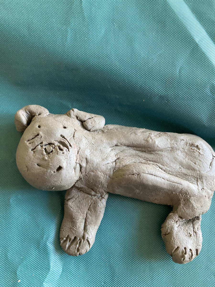 KarenBrackenri4's tweet photo. Our @WellBeing @KarenBrackenri3 workskills students from @BrentwoodSEN made a clay model of me! Ears spot on…body tells me to cut down the treats!😳🐾🐾 #ClayStuff #FeathersAndFur @McrMuseum https://t.co/kxt0YtbEva