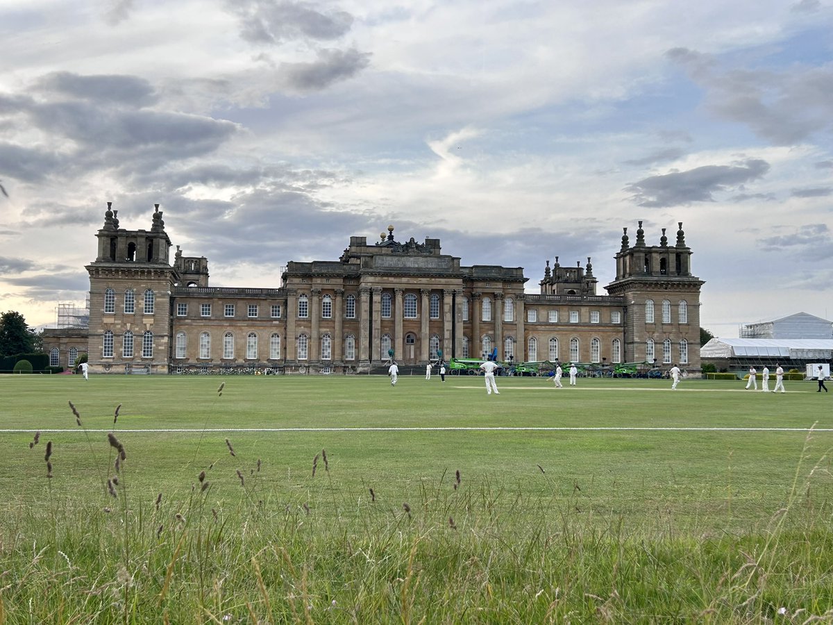 A great evening with an impressive backdrop at <a href="/BlenheimPalace/">Blenheim Palace</a> with Drayton &amp; Nettlebed farmers cricket club 🏏