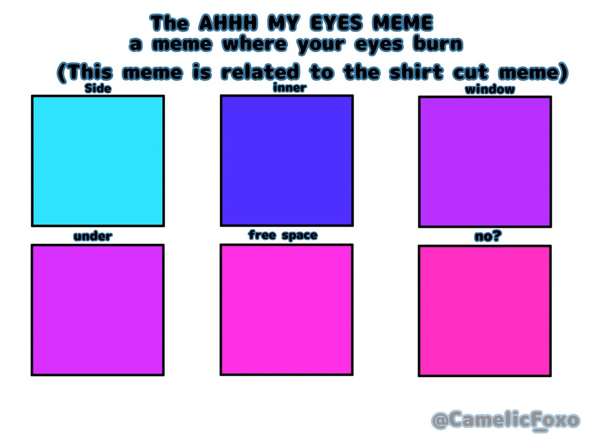 Caramelic_Alt's tweet photo. The MY EYES meme
I add my name so you dont had to give credit https://t.co/CPtAIPLnzJ