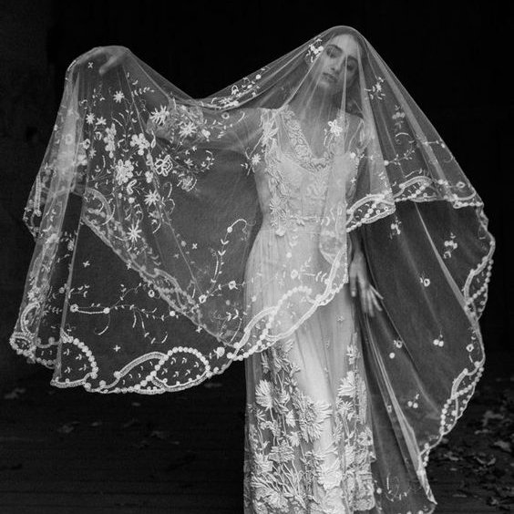 In ancient Greece, it was believed that a bride needed to wear a veil to make her less susceptible to curses and hexes of jealous evil spirits who wanted to steal her happiness. If her face was obscured, the hexes would have no power over her.

#FairyTaleTuesday