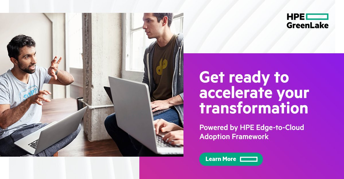 HPE_APAC's tweet photo. Interested in a unified #CloudExperience for all of your workloads? You can now gain that with the HPE Edge-to-Cloud Adoption Framework. Learn more about it and how your business can benefit from it here:https://t.co/PVdMqrjSQp https://t.co/MvqU0nHk8m