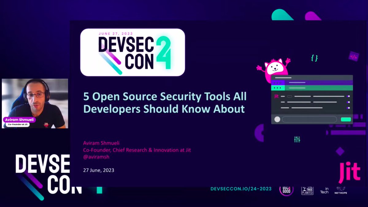 saumya_bhushan's tweet photo. I really liked this session at @devseccon by @aviramsh on 5 open source tools that all developers should know . Thanks for this amazing session 🚀
#opensource #devseccon24 https://t.co/02sAF6y5uX
