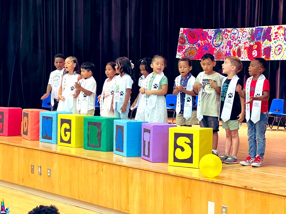 Yesterday we celebrated the promotion of our PreK students! Bright futures ahead! #TheCreekIsRising