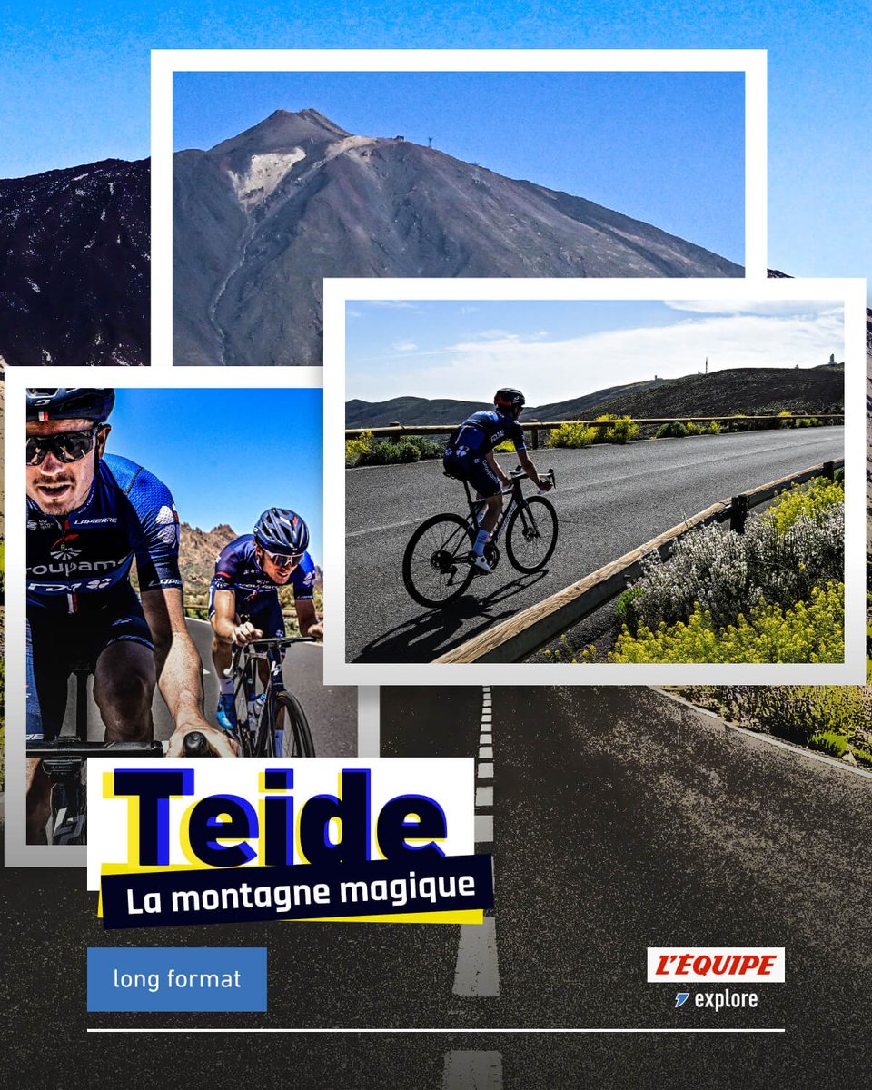 TEIDE, LA MONTAGNE MAGIQUE ⛰️

C'est le lieu incontournable des stars qui préparent le Tour : au cœur de l'île de Tenerife, le volcan Teide réunit tous les atouts pour la performance mais traîne aussi derrière lui son lit de fantasmes. 

📲 lequipe.fr/explore/wf116-…

#TDF2023