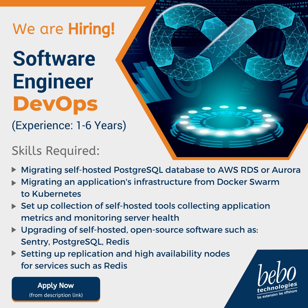 @bebotechchd is recruiting to their team

Become a part of one of their renowned software development & QA company to uplift your career as a professional engineer.

Apply here: bit.ly/46kb95c

#Lumens #devops #devopsengineer #devopsjobs #devopshiring #hiring #techhiring