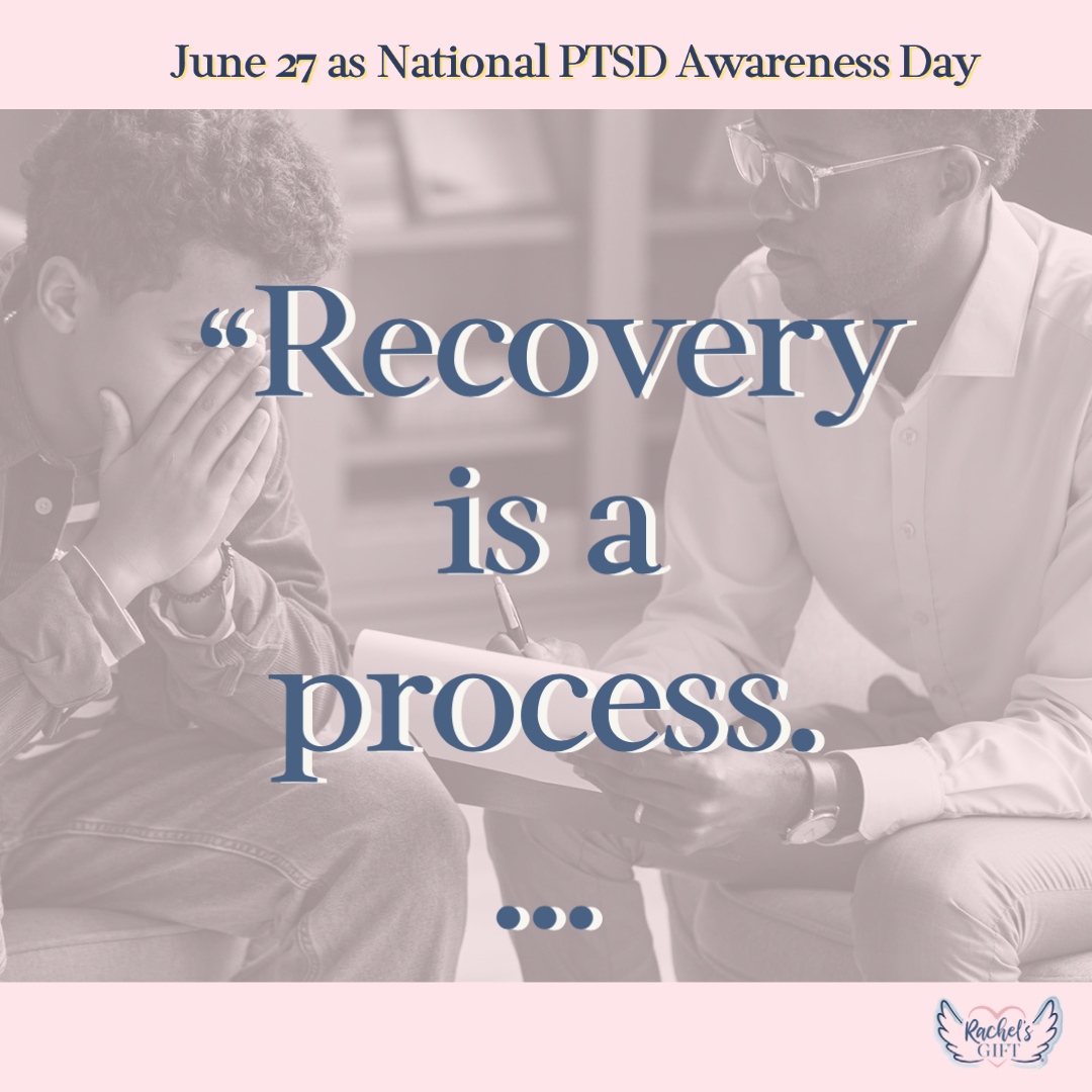 Recovery is a process. PTSD Awareness Day is today, and we want you to know that you are seen and heard. Be gentle with yourself in the midst of the process. #rachelsgift #lifeafterloss #stillbirth #miscarriage #unitedbyloss