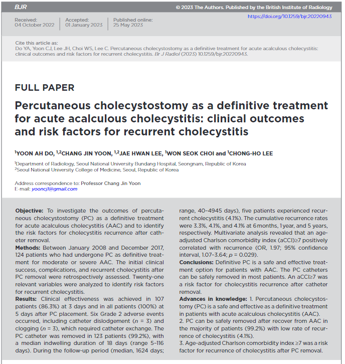 BJR_Radiology's tweet photo. Percutaneous cholecystostomy as a definitive treatment for acute acalculous cholecystitis: clinical outcomes and risk factors for recurrent cholecystitis
https://t.co/6hlFV3oaN8
#Radiology https://t.co/0Cfr27OxxI