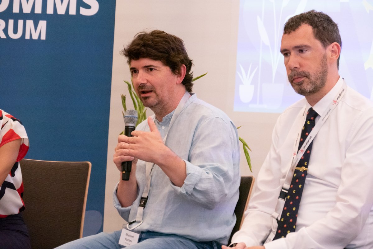 OFAI research scientists Michael Pucher and Tristan Miller were featured discussion panelists at the 2023 Internal Comms Forum, organized by @Advatera. ofai.at/news/2023-06-2… #InternalCommunications #ArtificialIntelligence