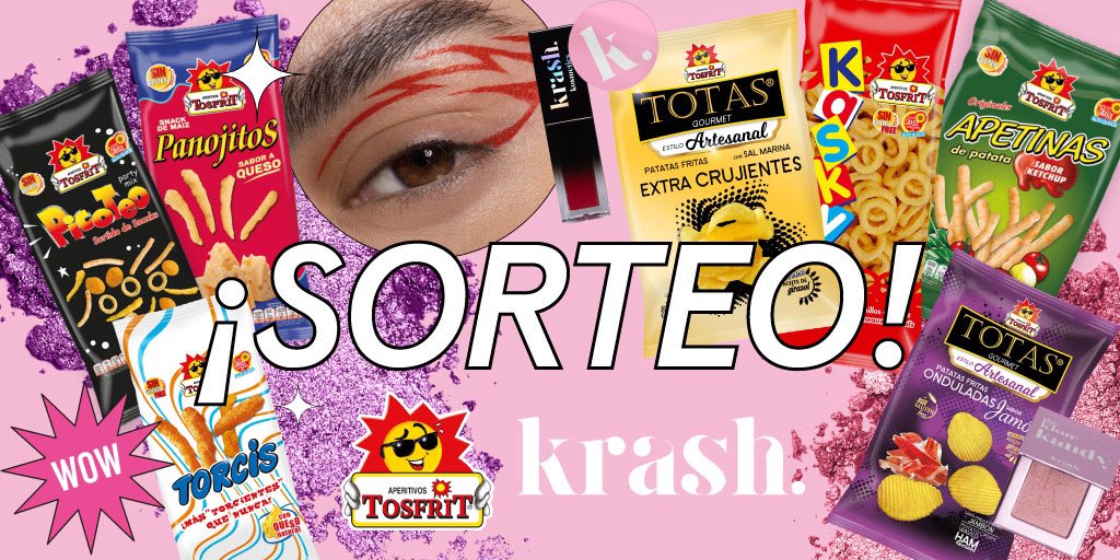 ¡Sorteo de verano! 📅 ¡Ponte guapx y disfruta de las fiestas con @krashkosmetics y @tosfritoficial !☀️⁣
⁣
❤️ 𝗗𝗮𝗿 𝗹𝗶𝗸𝗲 𝘆 𝘀𝗲𝗿 𝘀𝗲𝗴𝘂𝗶𝗱𝗼𝗿 𝗱𝗲 @tosfritoficial y @krashkosmetics⁣
💬 𝐌𝐞𝐧𝐜𝐢𝐨𝐧𝐚𝐫 a 2 amigos.⁣
🔁 𝐑𝐓⁣
⁣
🍀 Mucha suerte!⁣