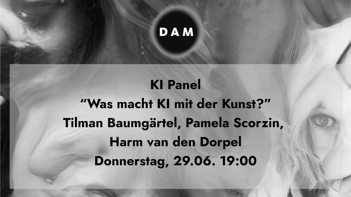 Last chance to sign up for KI Panel “Was macht KI mit der Kunst?” at DAM Projects, Berlin.

Thursday, June 27th at 7PM.

More details on the news section of our website.

Background image: Mario Klingemann, Teratoma Series, C-Print, 2019, cropped