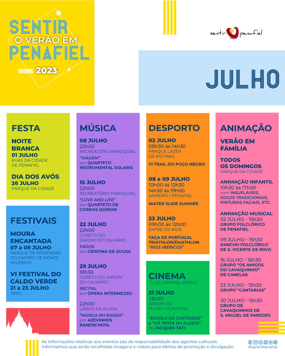 cm_penafiel's tweet photo. Conheça todas as iniciativas programadas para o mês de julho, no âmbito do "Sentir o Verão" em Penafiel 

#SentirPenafiel #SentiroVerãoemPenafiel https://t.co/cXQDOd0TpZ