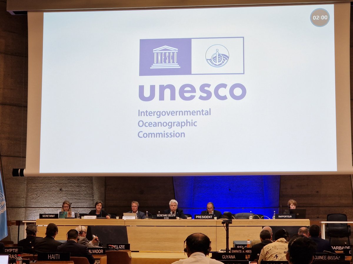 At @IocUnesco 32ndAssembly @WMO reiterates its engagement on @GOOSocean, with a strong financial support to its operational centre @OceanOPS and stands ready to support GOOS governance and resources evolution requested by many member states