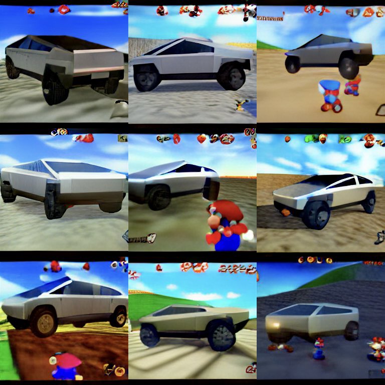 Tesla Cybertruck in Super Mario 64 would a 🔥 game.