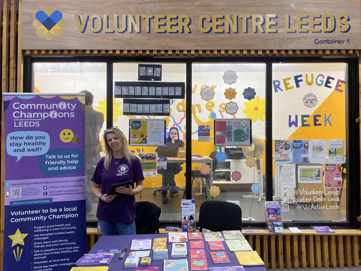 Hey hey, we’re down @VolunteerLeeds come and have a chat 🗣️ about volunteering with us 😁 #volunteersrock 🤘 #shareheathmessages @maevecarrollfo1 @ronnie_miley