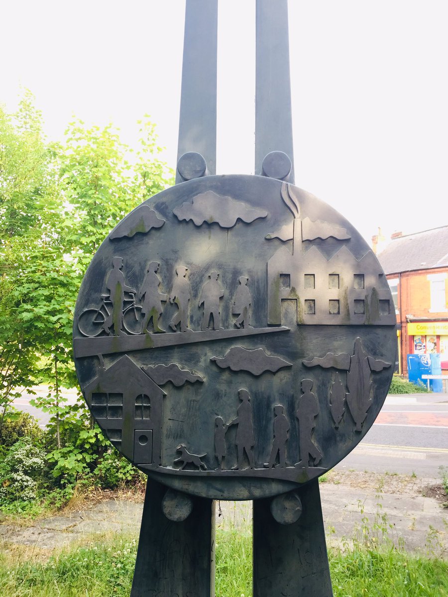 Memorial on the site of the former Daimler factory in Coventry.