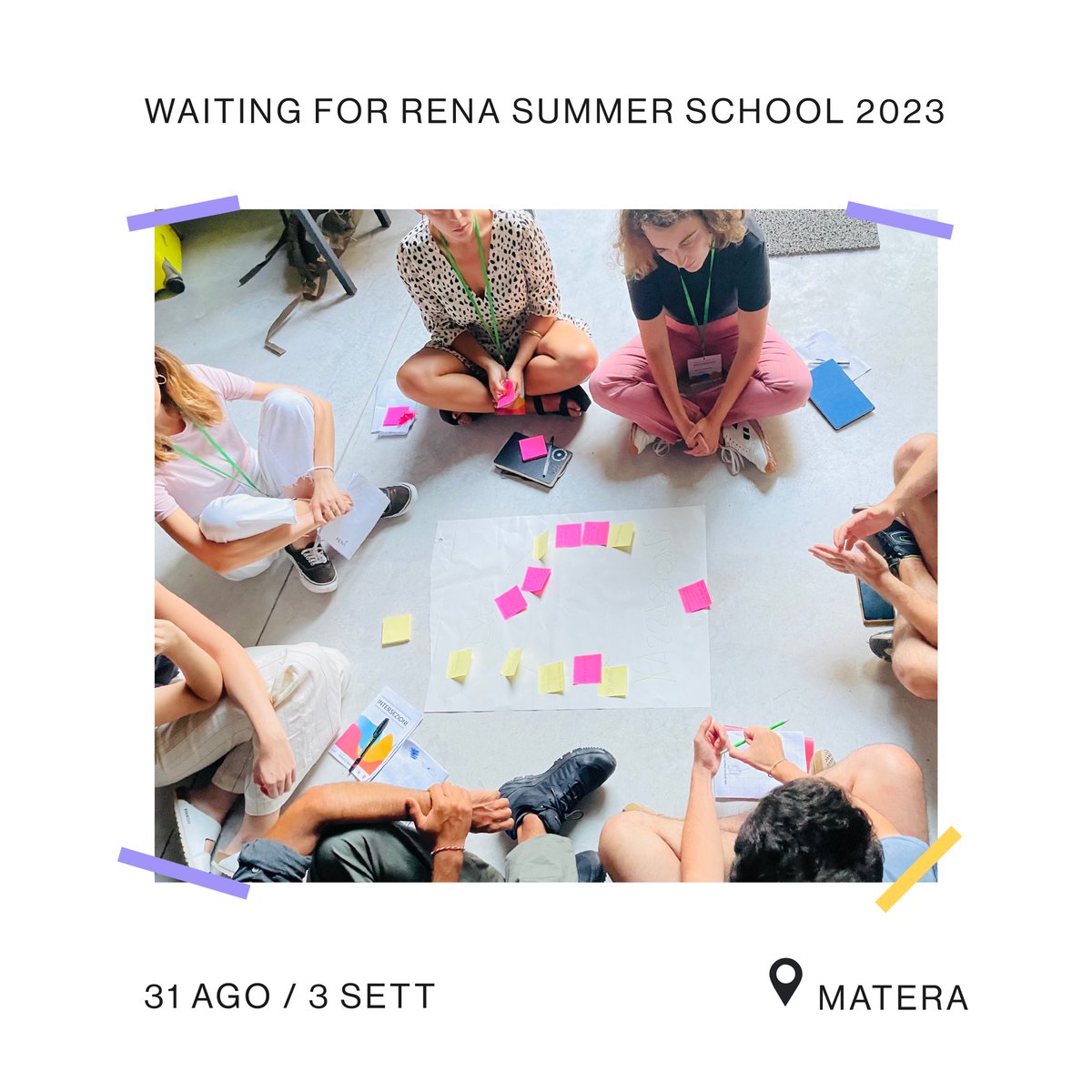 🪸È aperta la call per la SUMMER SCHOOL di RENA 2023! Cerchiamo 35 persone per esplorare strumenti e pratiche di attivismo e partecipazione civica, attraversando temi come ambiente, diritti civili, diritti sociali, tecnologie.

Candidati entro il 9 luglio!
progetto-rena.it