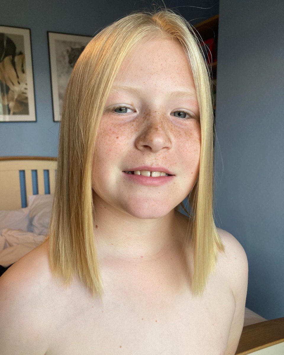LucySpiring's tweet photo. Reuben is chopping his hair off to comply with high school hair policy….. he started growing it 3 years ago before the trends of @JackGrealish &amp; @ErlingHaaland 😣 He’s donating his hair and taking sponsors for @dontjustsayit_ Little Princess Trust. Please donate anything u can💛 https://t.co/CPKlD5T0Zj