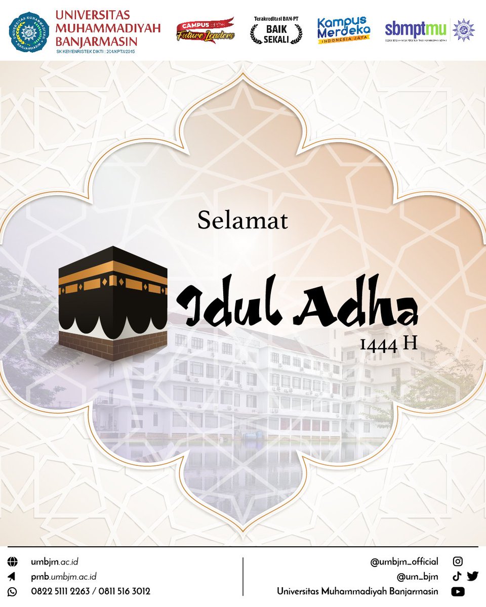 um_bjm's tweet photo. Happy Eid!

#UMBanjarmasin #CampusoftheFutureLeaders #PMB #MaBa #MahasiswaBaru #PenerimaanMahasiswaBaru #AyoKuliah #kampusmerdeka #Eid #IdulAdha #IdulAdha1444 #IdulAdha2023 https://t.co/8ijW4mWwlh