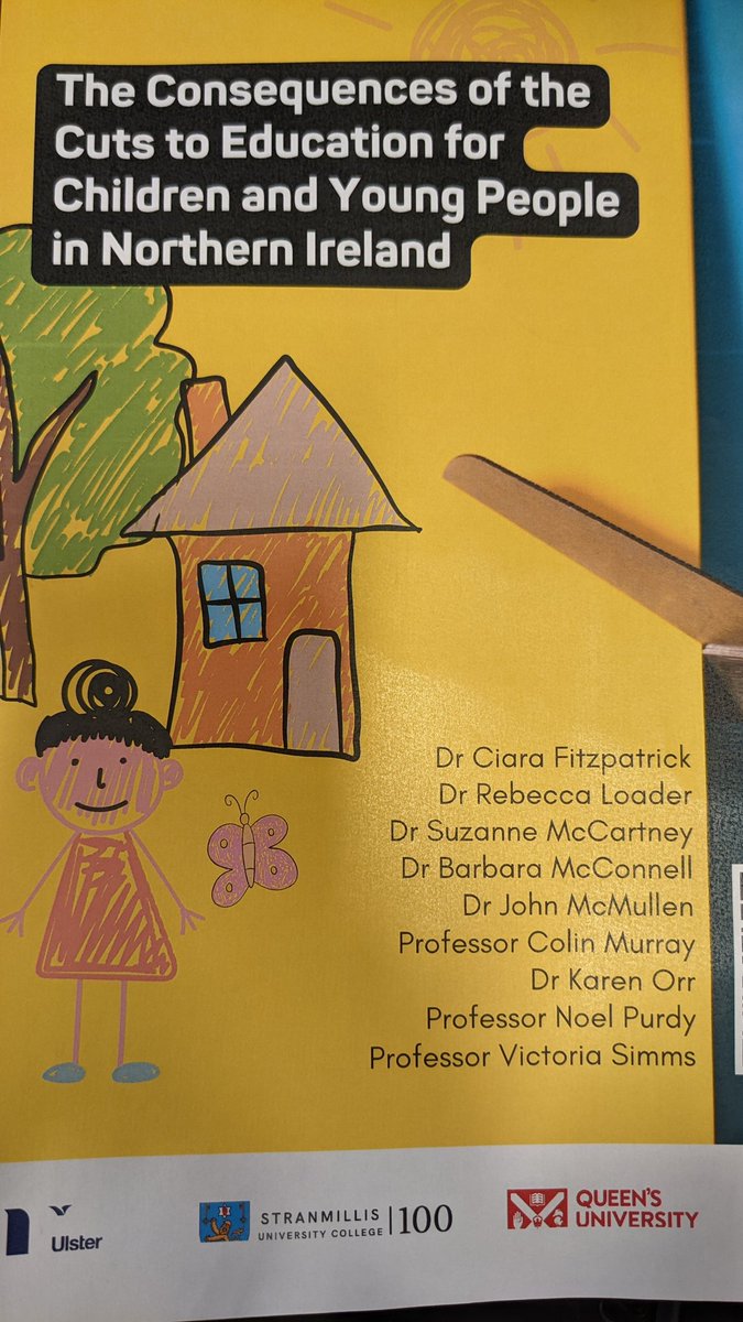 Hearing from Primary School principals about the real life impact of education cuts this morning lays bare the crisis schools are in.

This report is essential reading today. We need our political leaders to take action to protect our children &amp; schools NOW. #NIEducationCuts