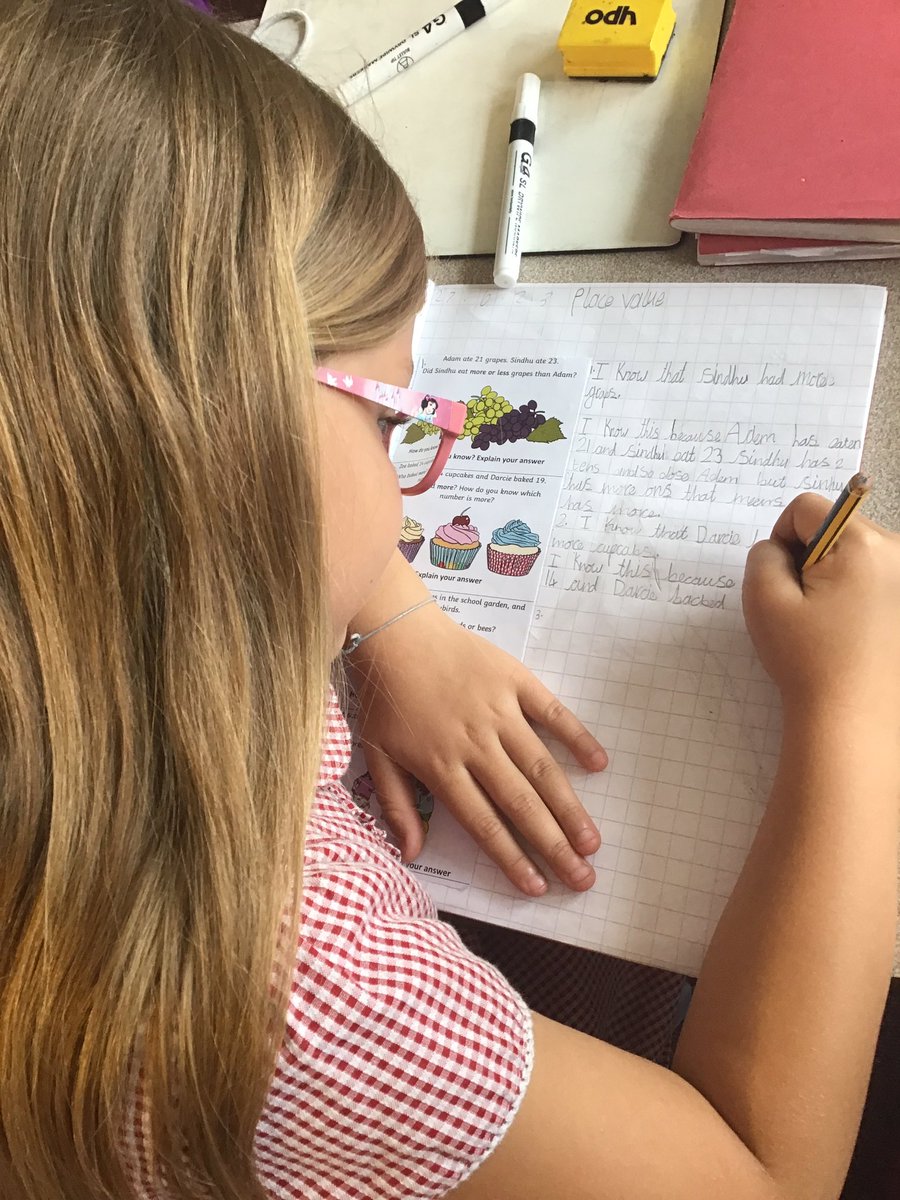 In Maths today we are working on our reasoning, using what we know to explain our answers. Our target is to use the stem sentence starters ‘I know that…’ and ‘I know this because…’
<a href="/WilthorpePS/">Wilthorpe Primary</a> #WilthorpePSMaths