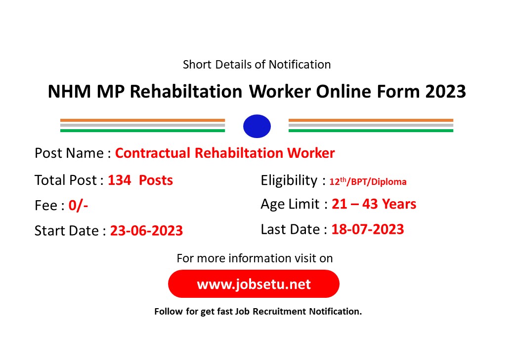 jobsetuofficial's tweet image. MP NHM Rehabiltation Worker Online Form 2023
#NHM_MP #RehabiltationWorker #OnlineForm2023 #MPGovt #NHM #NHM_Vacancy #Jobsetu #jobsetuofficial 
Check out it : jobsetu.net/post/mp-hnm-co… 
Join Telegram Group : t.me/jobsetuofficial