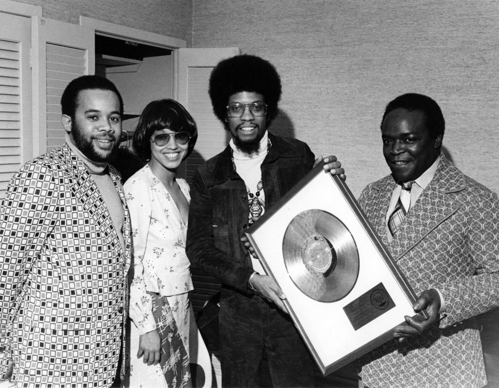 Barney Hurley on Twitter "Herbie Hancock with Columbia Records' executives, celebrating the