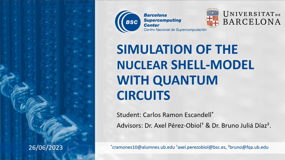QUANTIC group (@quantic_bsc) on Twitter photo Yesterday, Marc Farreras, Alex Alemany and <a href="/cramescandell/">Carlos Ramon Escandell</a> defended their final degree project at <a href="/uniBarcelona/">Universitat de Barcelona</a> and <a href="/la_UPC/">Universitat Politècnica de Catalunya (UPC)</a> . They worked hard these last months in collaboration with our group members. Congratulations to all! 🎉 Yesterday, Marc Farreras, Alex Alemany and <a href="/cramescandell/">Carlos Ramon Escandell</a> defended their final degree project at <a href="/uniBarcelona/">Universitat de Barcelona</a> and <a href="/la_UPC/">Universitat Politècnica de Catalunya (UPC)</a> . They worked hard these last months in collaboration with our group members. Congratulations to all! 🎉