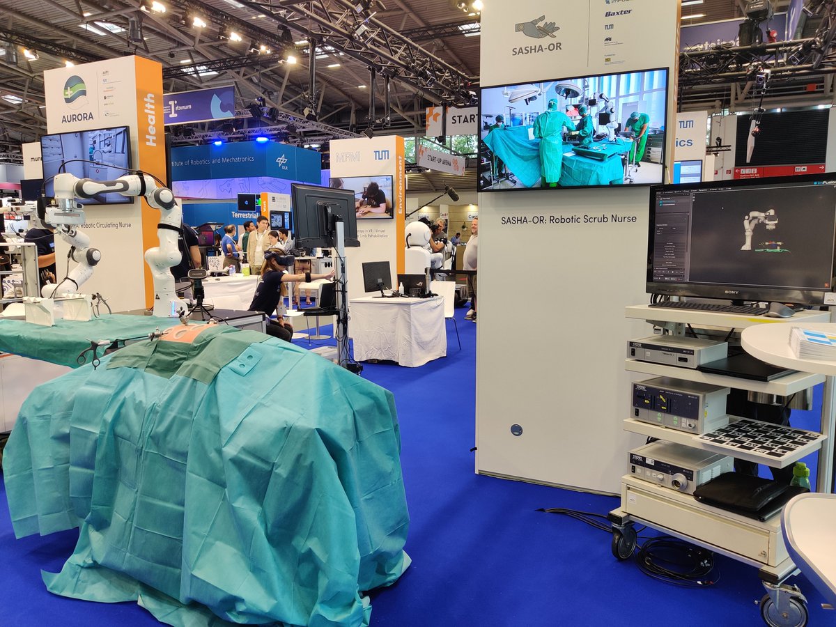 ImFusionGmbH's tweet image. First day of #automatica2023 🤖 Come meet us at Hall B4, Booth H10 to see our SASHA-OR Robotic Scrub Nurse!
@baxter_intl @automaticafair @VDIVDE_IT
#innovation #robotics #computervision