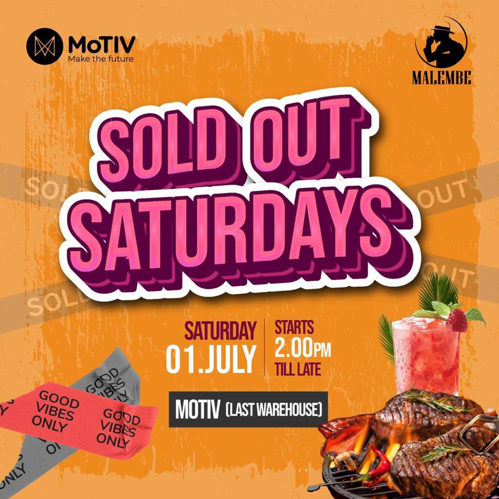 #MalembeSOS is BACK❕🔶

🔸 Come through this Saturday at @MotivUG for Sold out Saturdays❕
🔸 Hottest DJ’s & straight VIBES❕#MalembeWeekend 

~ #EnjoyResponsibly #MalembeLifestyle #ItsaLifestyle ✨