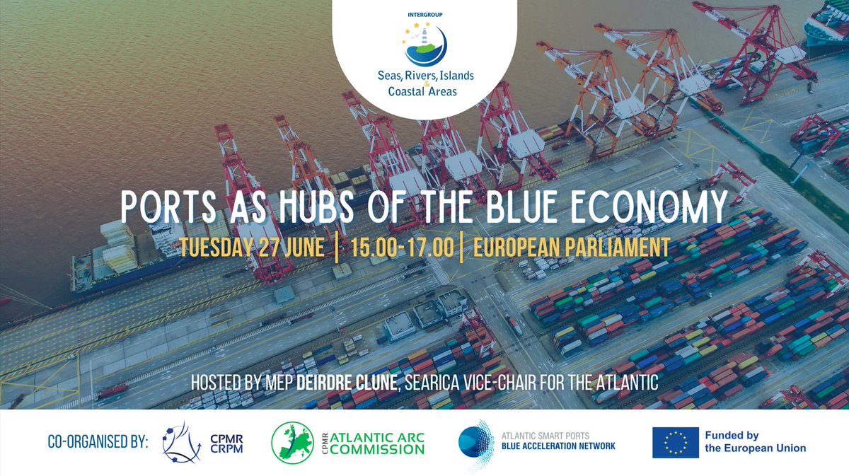 Transforming ports into sustainable #BlueEconomy hubs is the drive of #EU #EMFF <a href="/AspBAN/">Atlantic Smart Ports-Blue Acceleration Network</a>⚓️

Today the project will showcase the potential for a green transition of ports at the <a href="/Searica_ITG/">SEArica Intergroup</a> event hosted by <a href="/DeirdreCluneMEP/">Deirdre Clune</a> in the <a href="/Europarl_EN/">European Parliament</a> 🇪🇺

#EMFAF

bit.ly/3Pz22rs