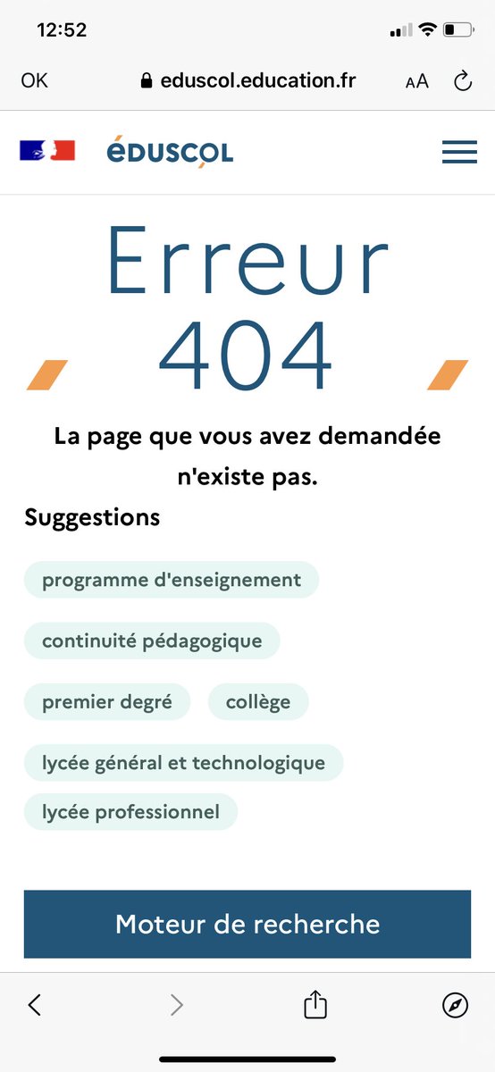 J_Perraud's tweet photo. @Eduscol Bonjour, j’ai une Erreur 404 - le document n’est pas téléchargeable https://t.co/vC2pqd0FOg