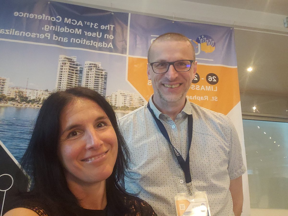DrCh0le's tweet image. With @RecSysMare  --  reunion of the #awesome duo from #RecSys2019 at #UMAP2023  @UMAPconf