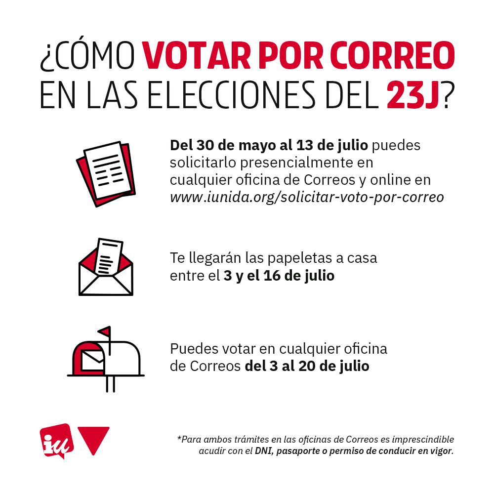 BierzoContigo's tweet photo. Recuerda ‼️

🗳️ Que este #23J no se quede ni un voto en casa. Si no vas a poder ir a tu colegio electoral, pide tu voto por correo.

📭 Se ha ampliado tanto el plazo para solicitar el voto como el personal de Correos para agilizar y garantizar el proceso. https://t.co/0KPhYTdsvE