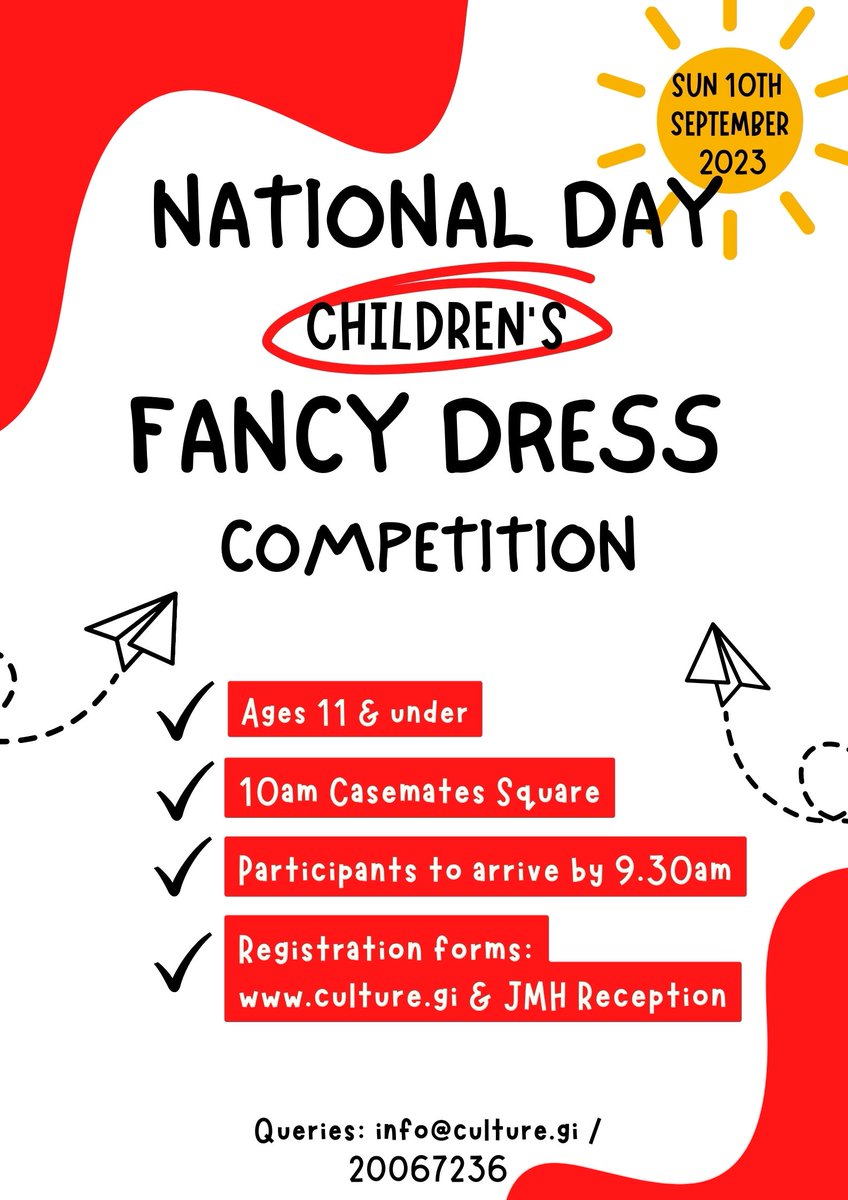 National Day Children's Fancy Dress Competition for those aged 11 and under.